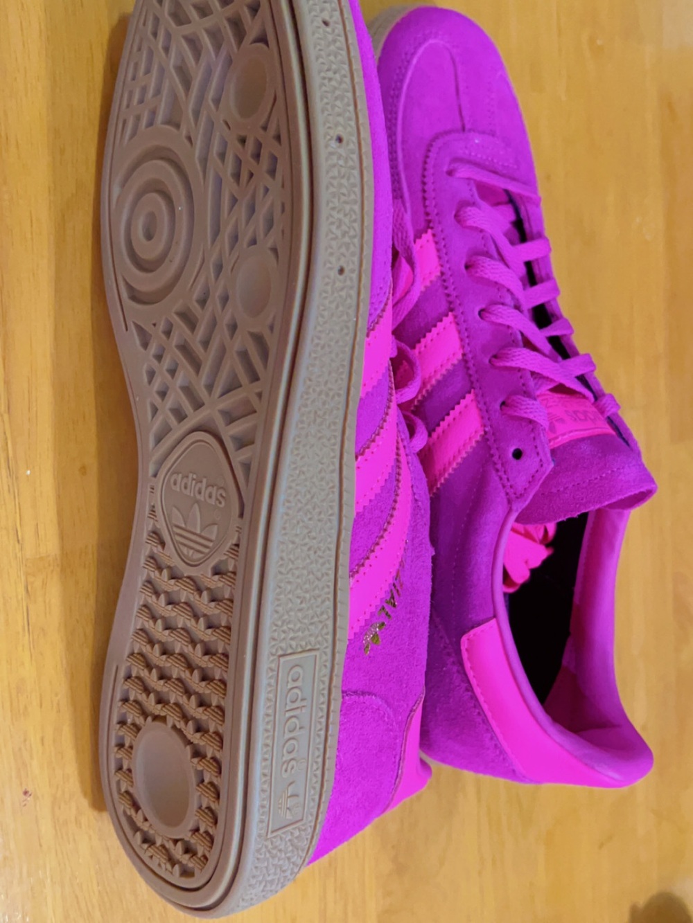 adidas sambas Spezial Suede Sneakers in Fuchsia and Neon Pink - Picture 5 of 5